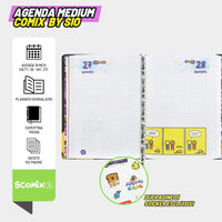 Agenda 16 Mesi Scomix by Sio Black 2026/2027 – Diario Scuola Medium - Franco Panini