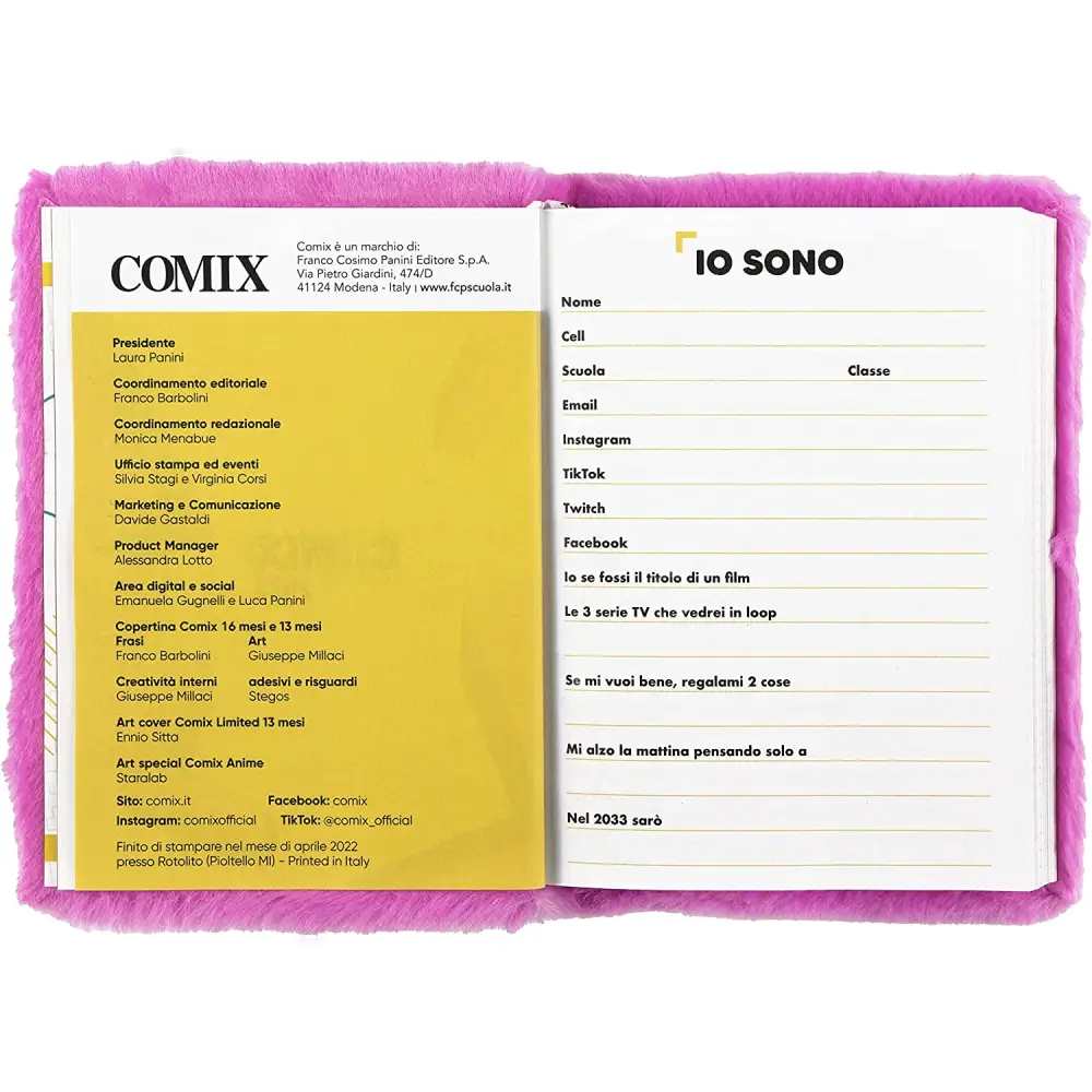 AGENDA 16 mesi Special COMIX rosa - Giocattoli e Bambini - Toys Store8058263135030