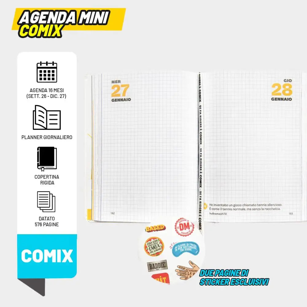 Agenda Comix 16 Mesi Mini Holo White 2026/2027 - Franco Panini - 8058263272261