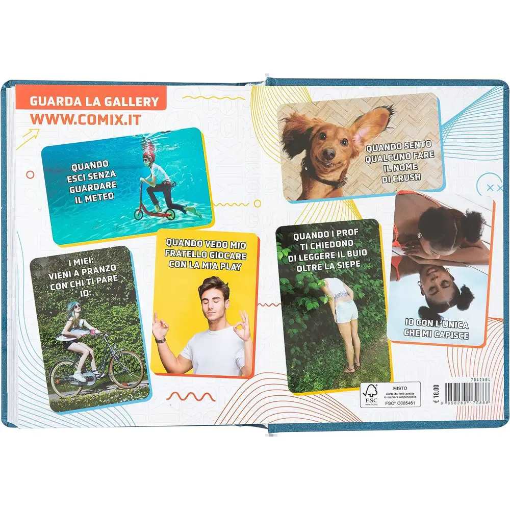 AGENDA COMIX 2024 16 MESI mini Blue Metallic - Giocattoli e Bambini - Toys Store8058263171014