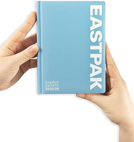 EASTPAK - Diario Scuola 2025-2026, Agenda Medium Giornaliera 13 Mesi - agenda eastpak azzurra