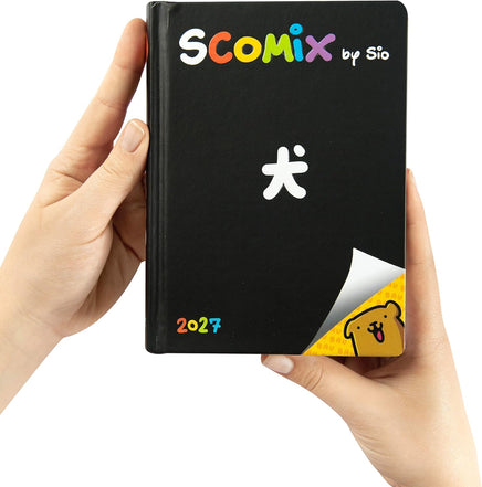 Agenda 16 Mesi Scomix by Sio Black 2026/2027 – Diario Scuola Medium - agenda nera comix sio 2027
