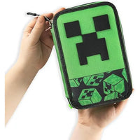Astuccio 3 zip Minecraft Verde-Nero scuola 2025/2026 - Franco Panini - Portapenne e portamatite - 8058263233583