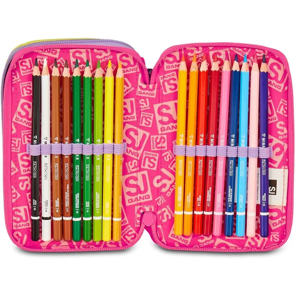 Astuccio 3 Zip SJ Gang FABLE JOURNEY Unicorno Scuola 2025/2026 - SEVEN - Portapenne e portamatite - 8055714217888