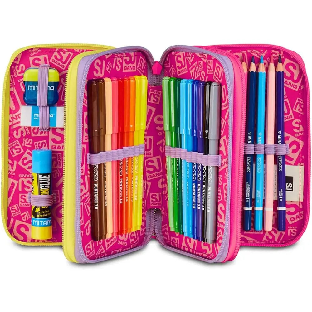Astuccio 3 Zip SJ Gang FABLE JOURNEY Unicorno Scuola 2025/2026 - SEVEN - Portapenne e portamatite - 8055714217888