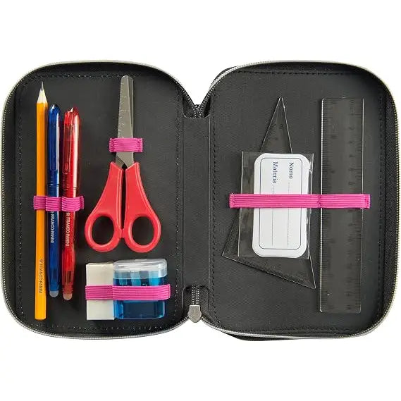Astuccio Scuola 3 Zip Ballerina Cappuccina Skifidol Italian Brainrot - Franco Panini - Portapenne e portamatite
