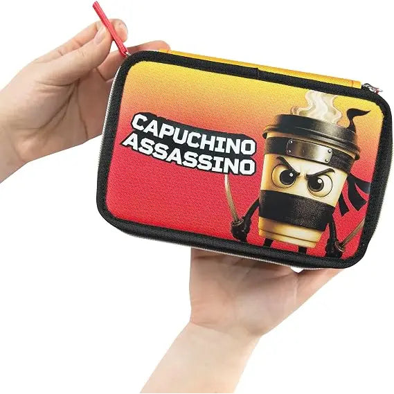 Astuccio Scuola 3 Zip Cappuccino Assassino Skifidol Italian Brainrot - Franco Panini - Portapenne e portamatite