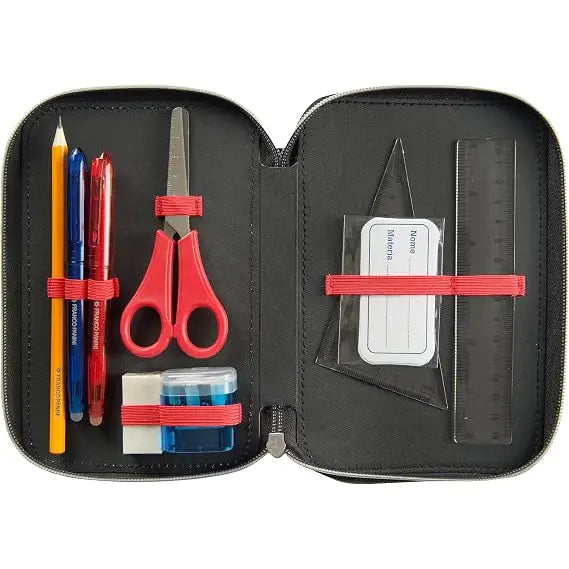 Astuccio Scuola 3 Zip Cappuccino Assassino Skifidol Italian Brainrot - Franco Panini - Portapenne e portamatite