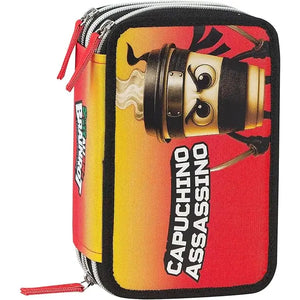 Astuccio Scuola 3 Zip Cappuccino Assassino Skifidol Italian Brainrot