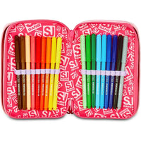 Astuccio Scuola 3 Zip SJ Gang Cat Led - SEVEN - Portapenne e portamatite - 8055714217840