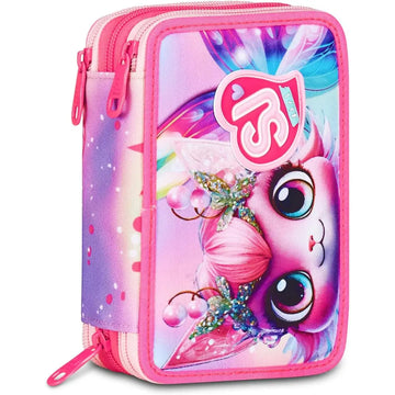 Astuccio Scuola 3 Zip SJ Gang Cat Led - SEVEN - Portapenne e portamatite - 8055714217840