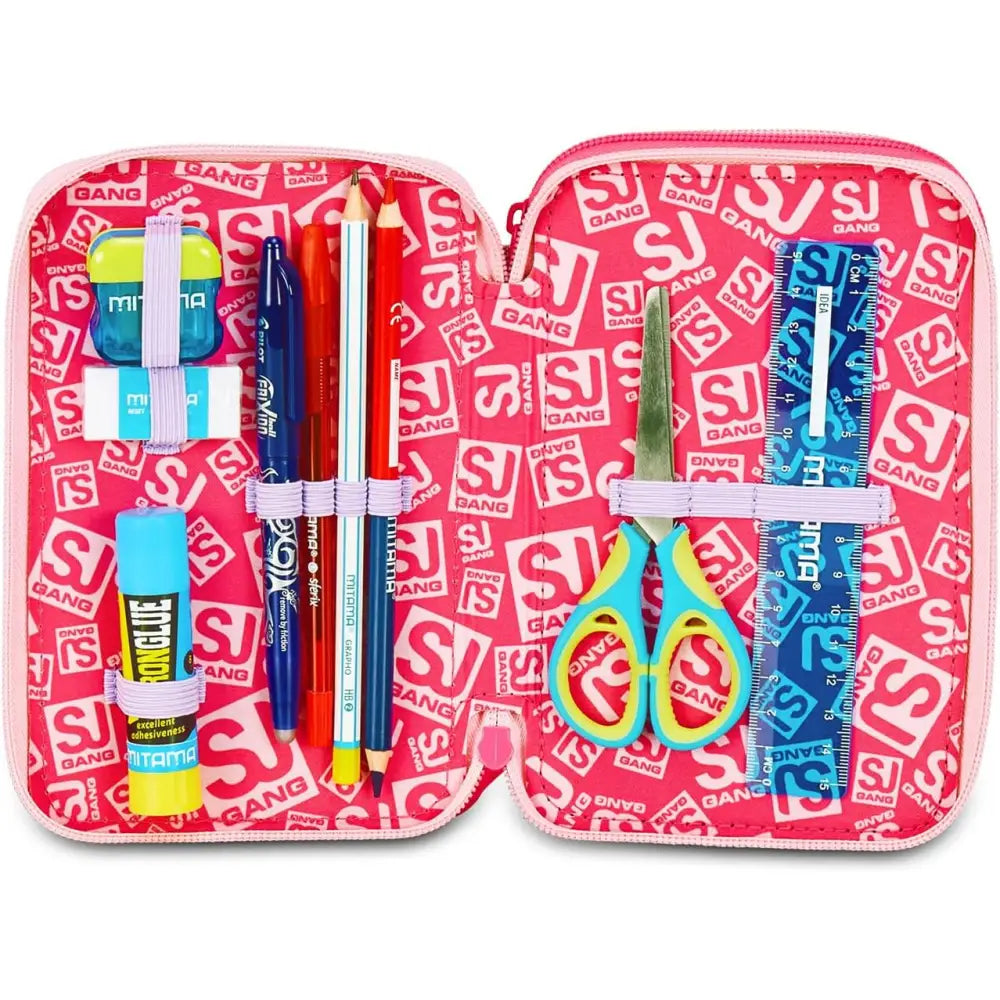 Astuccio Scuola 3 Zip SJ Gang Cat Led - SEVEN - Portapenne e portamatite - 8055714217840
