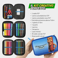 Astuccio Scuola 3 Zip Tung Sahur Skifidol Italian Brainrot - Franco Panini - Portapenne e portamatite - 8058263260817