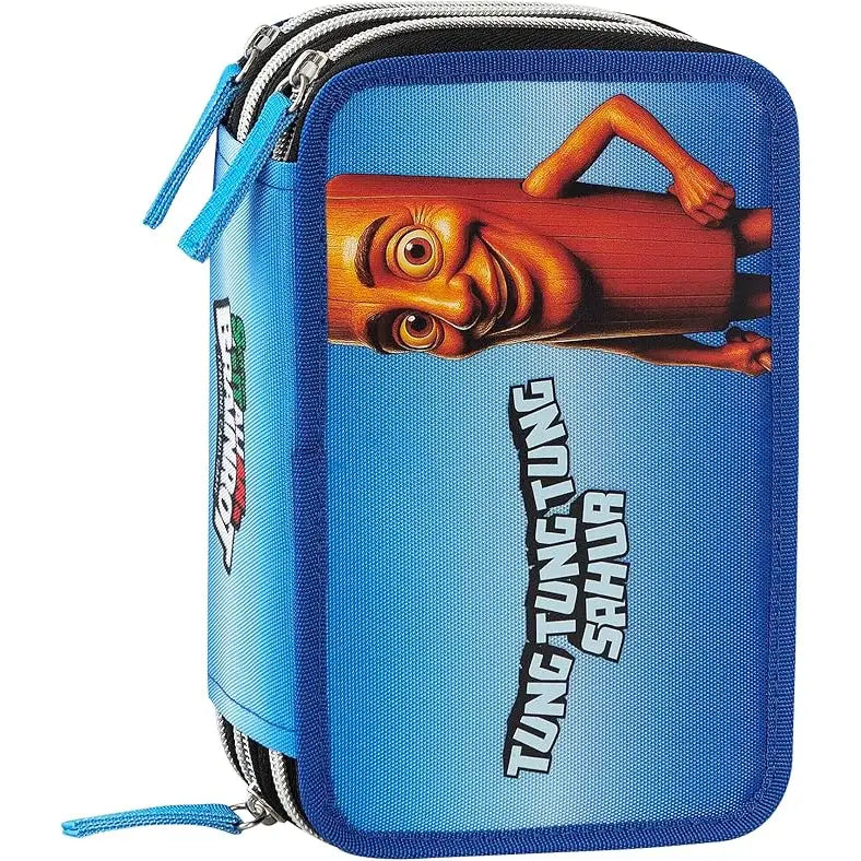 Astuccio Scuola 3 Zip Tung Sahur Skifidol Italian Brainrot - Franco Panini - Portapenne e portamatite - 8058263260817