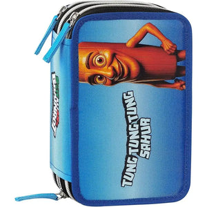 Astuccio Scuola 3 Zip Tung Tung Tung Sahur Skifidol Italian Brainrot