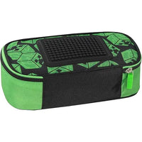 Astuccio Scuola Ovale Minecraft Verde/Nero - Franco Panini - Portapenne e portamatite - 8058263233590