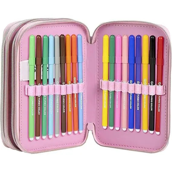 Astuccio scuola Stitch 3 Zip - giotto - Portapenne e portamatite - 8445484493436