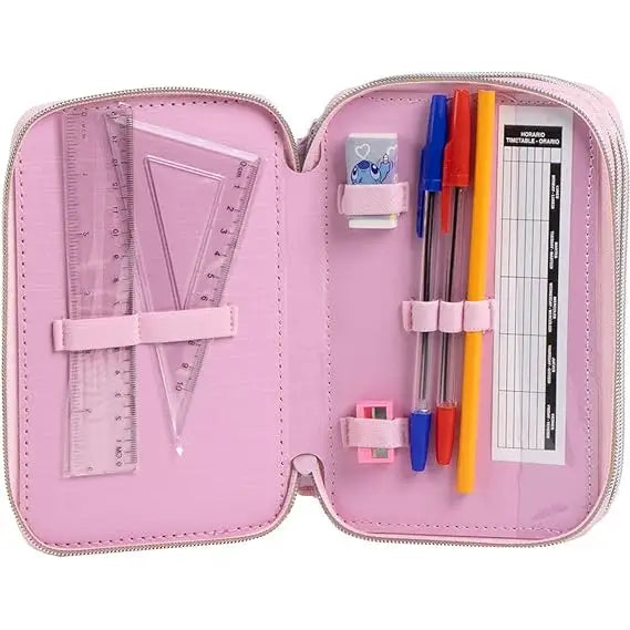Astuccio scuola Stitch 3 Zip - giotto - Portapenne e portamatite - 8445484493436