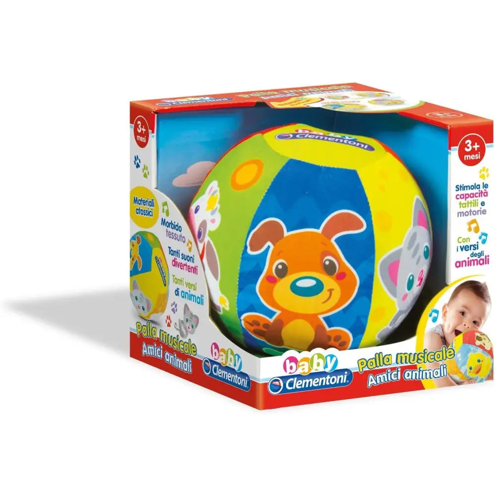 Baby Clementoni. Palla Musicale Amici Animali - Clementoni - 8005125171323