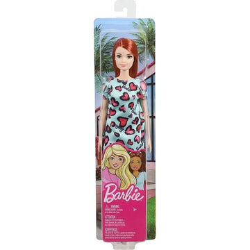 Barbie Capelli Rossi con Vestito Cuori e Sneakers - MATTEL - Bambole - 0887961804263