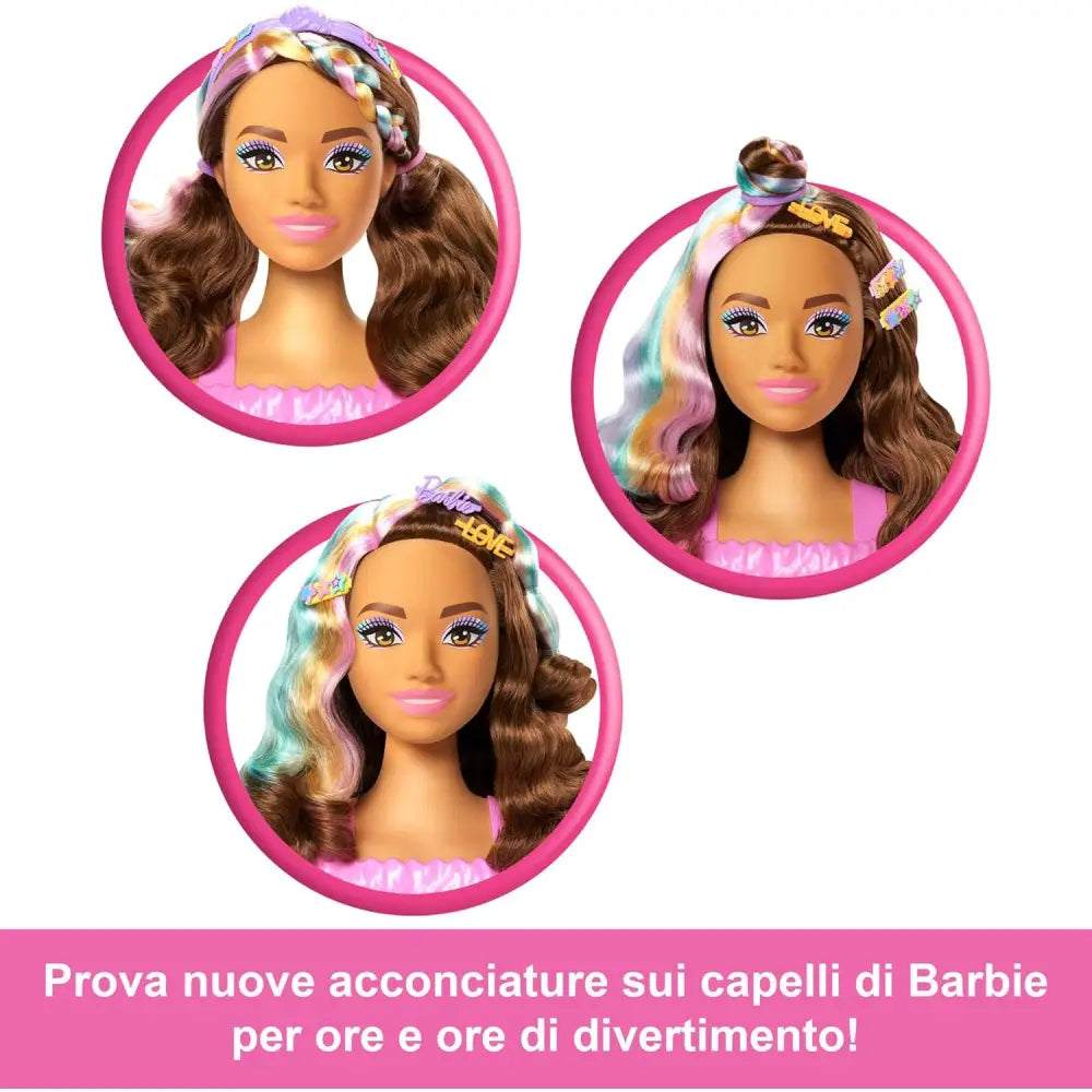 Barbie Testa Styling Deluxe – da Acconciare Capelli Castani - mattel - Bambole - 0194735296644