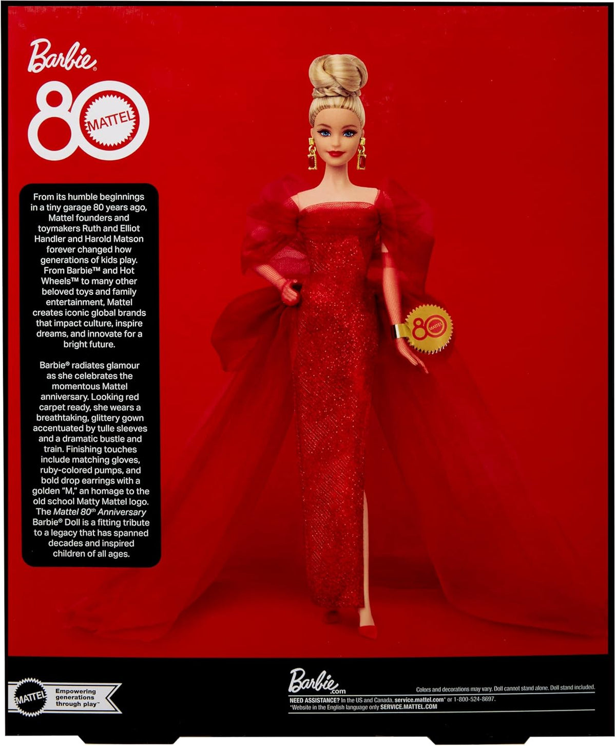 Barbie Signature 80° Anniversario - barbie vestito rosso da collezione