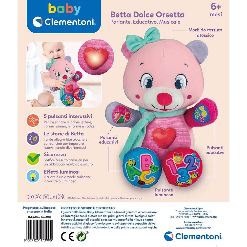 Betta Dolce Orsetta parlante - Giocattoli e Bambini - Toys Store8005125173990