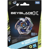 Beyblade bx strike dran 4 starter set con top silver e blu e design drago dettagliato sulla faccia