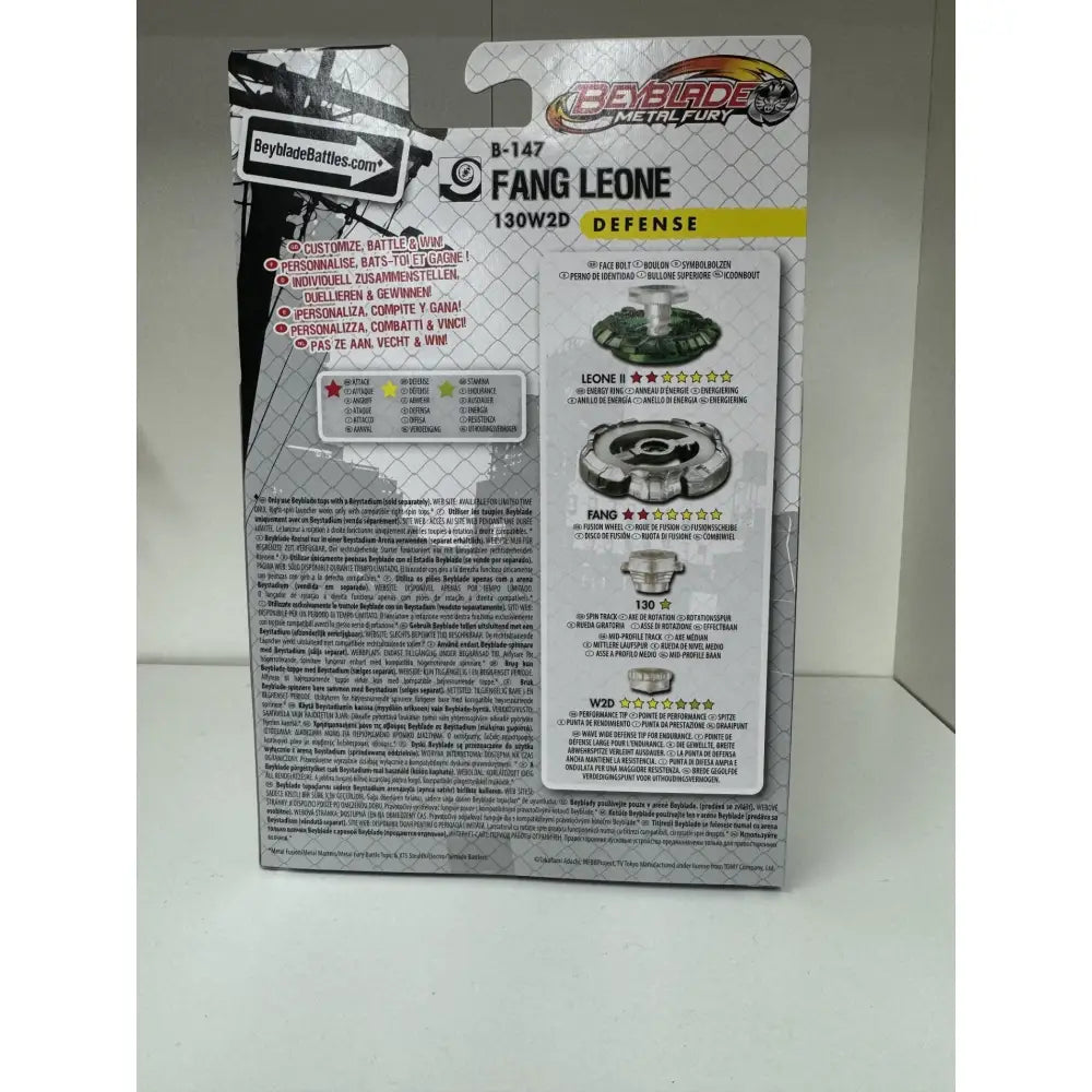 Beyblade Metal Fury trottola metallo Fang Leone - Hasbro - Set auto da corsa giocattolo - 5010994640781