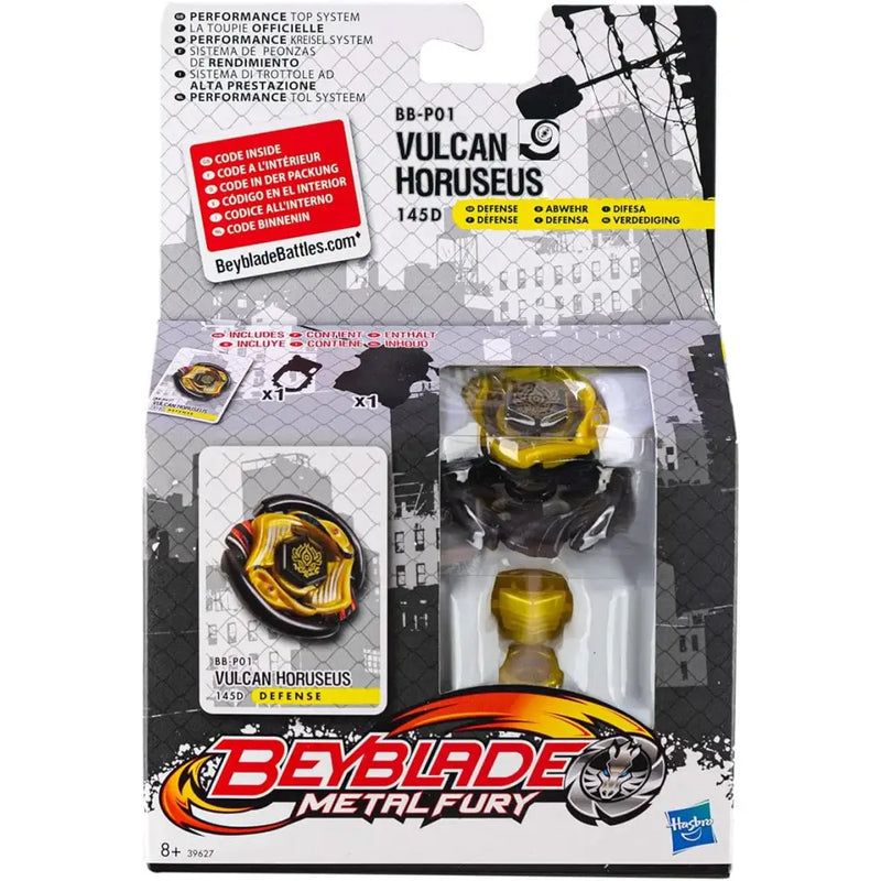 Beyblade Metal Fury trottola metallo Vulcan Horuseus - Hasbro - Set auto da corsa giocattolo - 5010994640781