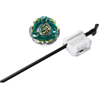 Beyblade x armor knights cx infinity starter set con top verde e argento metallizzato con accenti gialli e design dettagliato