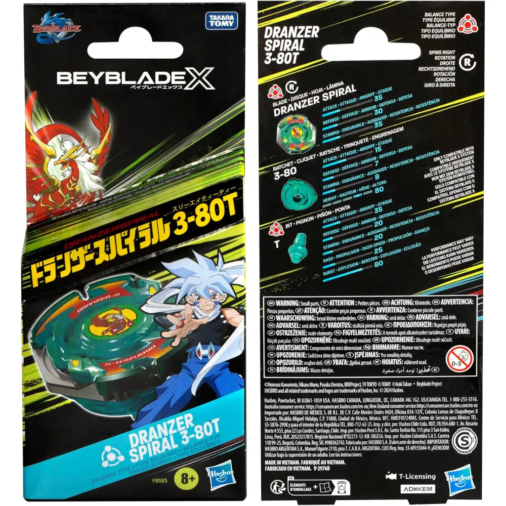 Beyblade X Dranzer Spiral – Trottola da Collezione e Battaglia - Hasbro - Battle top - 5010996255952