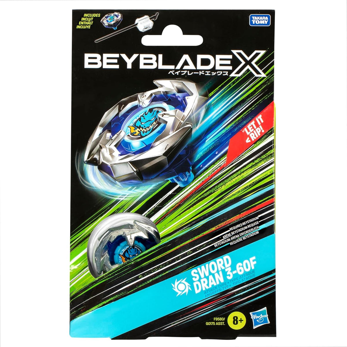 Beyblade Trottola X Sword Dran 360F Attack - beyblade x sword