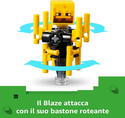 Lego Minecraft 21266 battaglia sul ponte del Nether - blaze minecraft lego