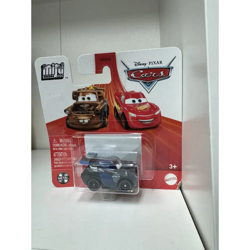 Black die-cast cars mini jackson storm toy car with blue racing stripes and 20 decals in disney pixar blister pack
