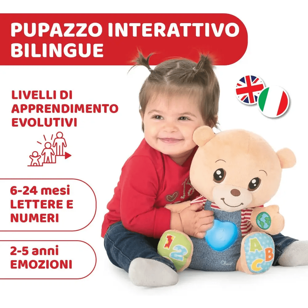Chicco Teddy orso delle emozioni Bilingue - Giocattoli e Bambini - Toys Store8058664067374