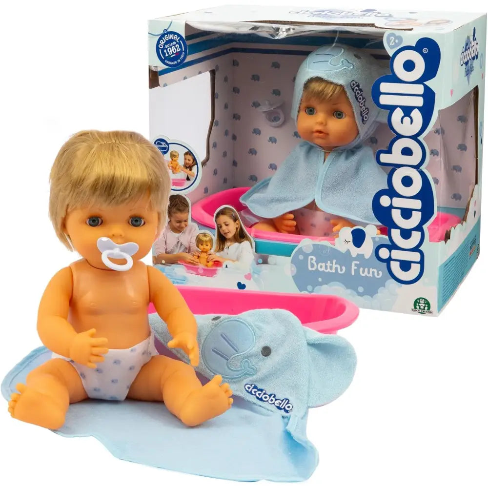 Cicciobello Bath Fun - Bambolotto con vasca e accappatoio - Giochi Preziosi - Bambole - 8056379155522