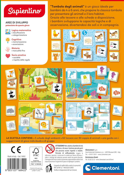 Sapientino Tombola degli animali 4 - 6 anni