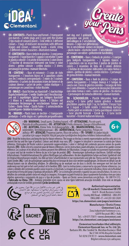 Clementoni Idea - Create Your Pens: Best Friends Forever | Laboratorio Penne Personalizzate Bambini +6 Anni - Giocattoli e Bambini - Toys Store8005125188727