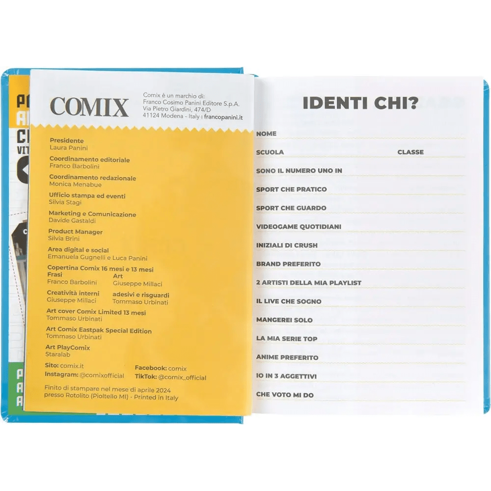 COMIX Agenda Diario Mignon Plus 16 Mesi Scuola 2024 - 2025 Azzurro - Giocattoli e Bambini - Toys Store8058263201650