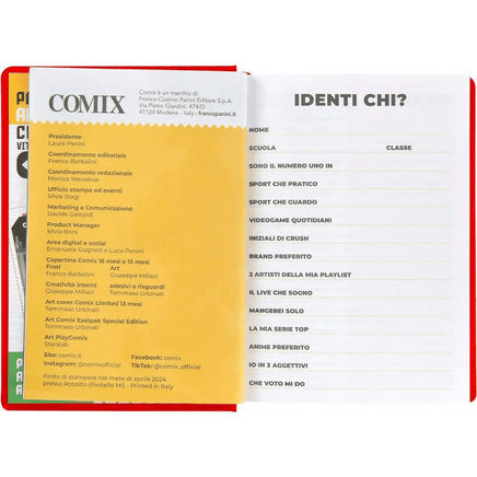 COMIX Agenda Diario Mignon Plus 16 Mesi Scuola 2024 - 2025 Rosso - Giocattoli e Bambini - Toys Store