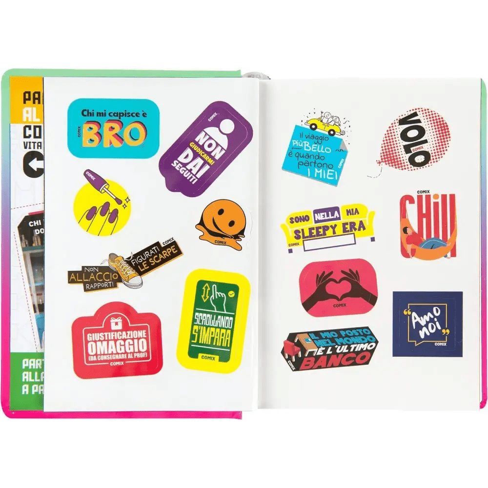 COMIX Agenda Diario Mini 16 Mesi Scuola 2024 - 2025 Multicolore - Giocattoli e Bambini - Toys Store8058263201551