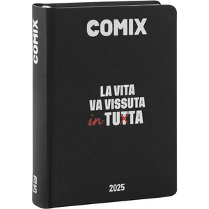 COMIX Agenda Diario Mini 16 Mesi Scuola 2024-2025 Nero/Bianco