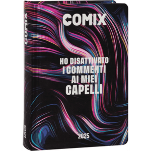 COMIX Agenda Diario Mini 16 Mesi Scuola 2024-2025 Nero/Multicolore