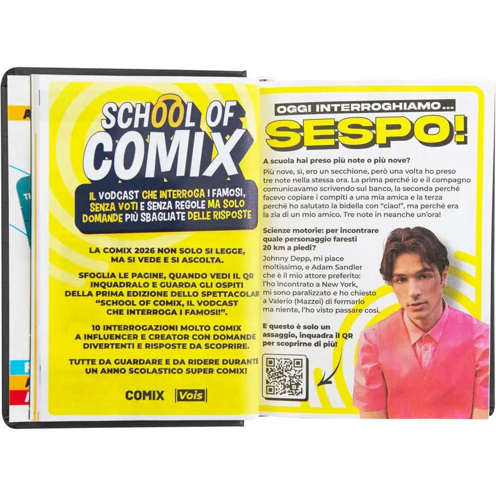 COMIX - Diario Mignon Plus Giornaliero 16 Mesi Scuola 2026-2026 Bianco e nero - Franco Panini - 8058263231961