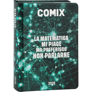 COMIX - Diario Mignon Plus Giornaliero 16 Mesi, Diario Scuola 2026-2026, con Copertina Rigida, , 9x12.5h cm, Verde