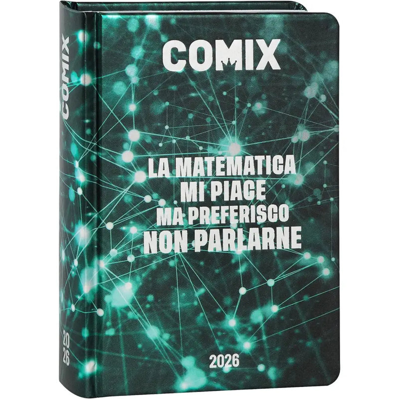COMIX - Diario Mignon Plus Giornaliero 16 Mesi Scuola 2026-2026 con Copertina Rigida 9x12.5h cm Verde - Franco Panini