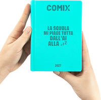 Diario Comix 16 Mesi Mini Turchese 2026/2027 - comix scuola agenda 2027