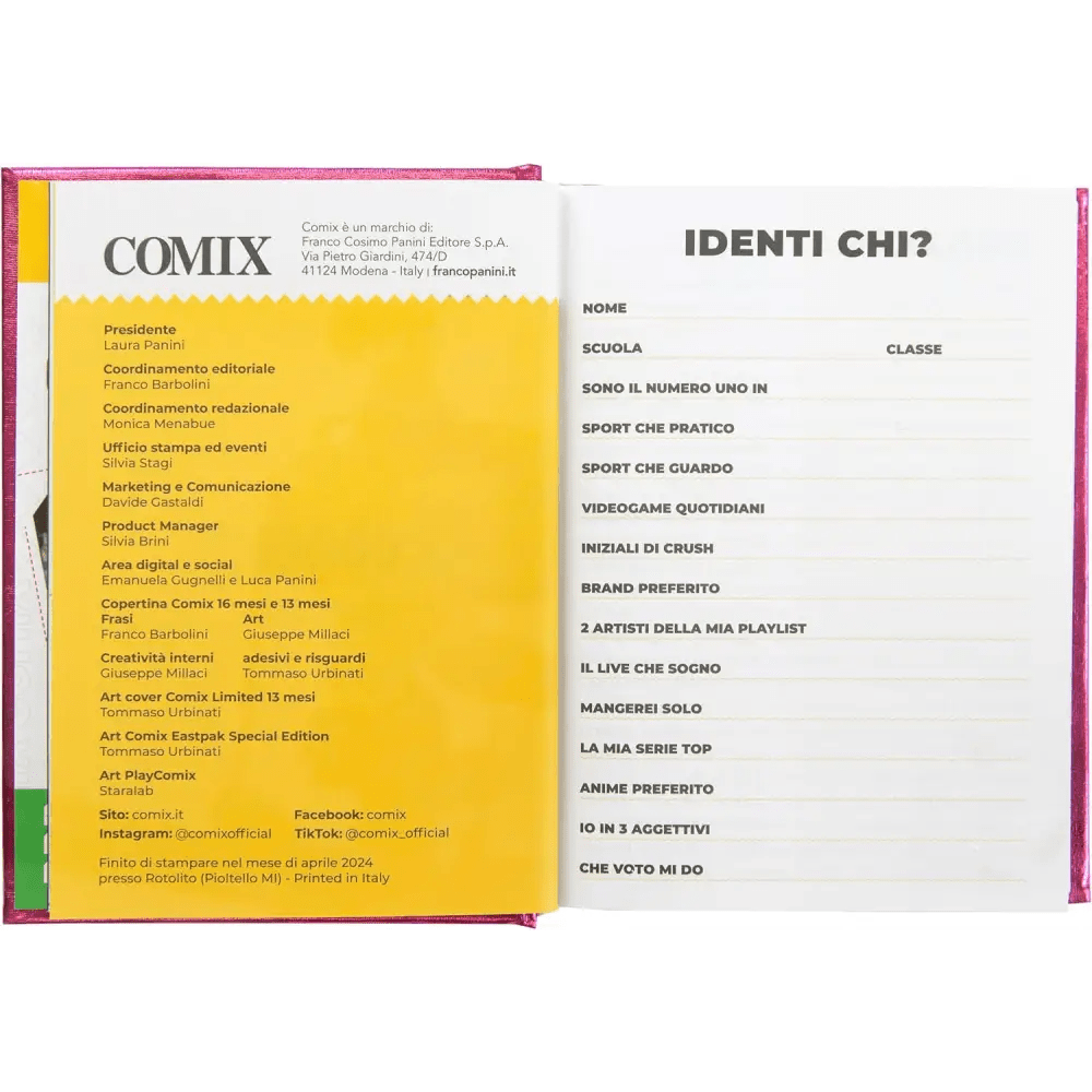 COMIX Special Agenda Standard 2024 - 25 rosa metallizzato - Giocattoli e Bambini - Toys Store8058263186032