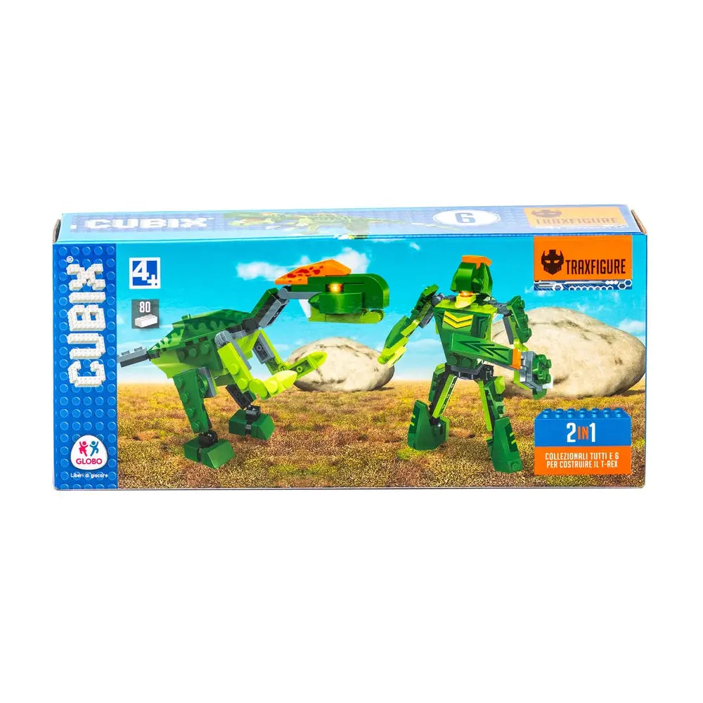 Costruzioni Cubix Dinosauri 6 in 1 - Globo - 8014966396901